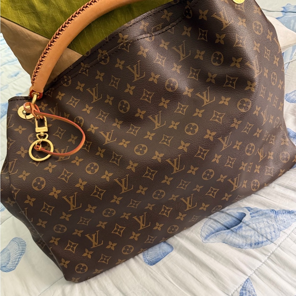 Louis Vuitton Brown and Tan Monogram Shoulder Bag
